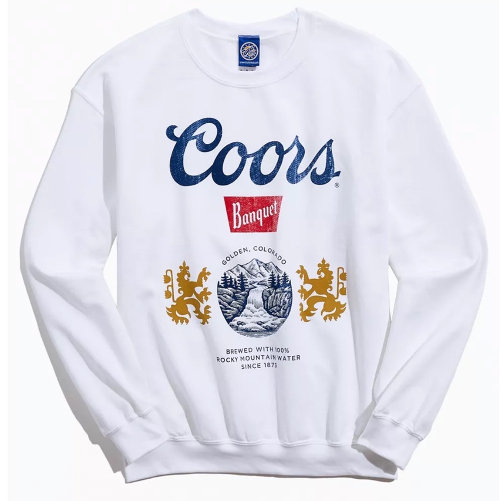 UO Coors Banquet Label Crew Neck Sweatshirt